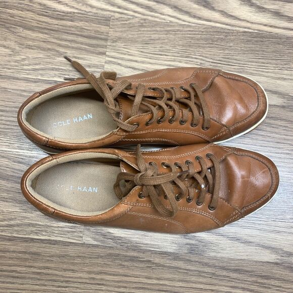 COLE HAAN M\'s Berkley tan leather oxfords sneakers shoes 9.5 M Lace Up main image 6